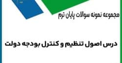 اصول تنظیم و کنترل بودجه دولت